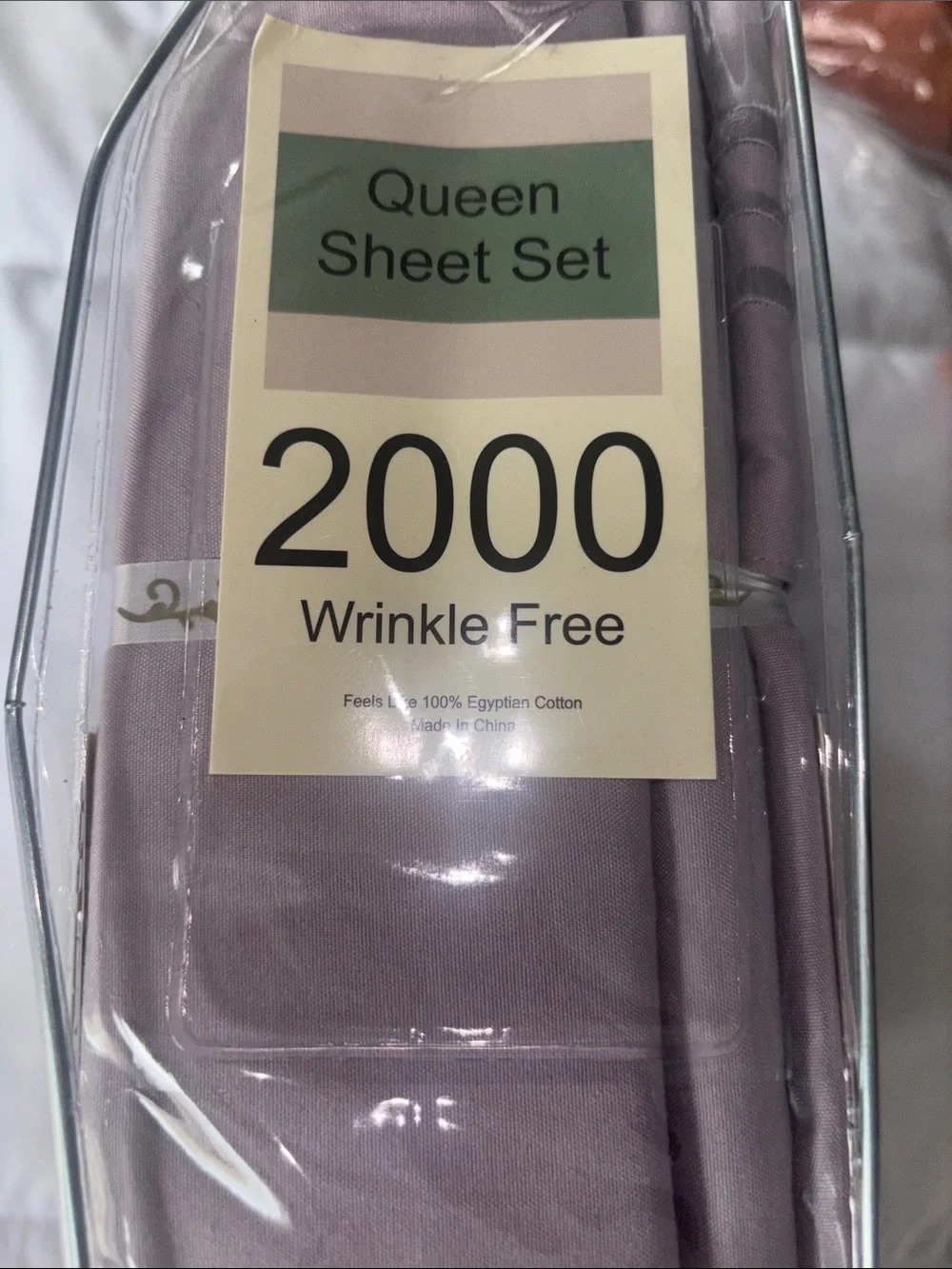 2000 Thread Wrinkle Free Lilac Sheet Set